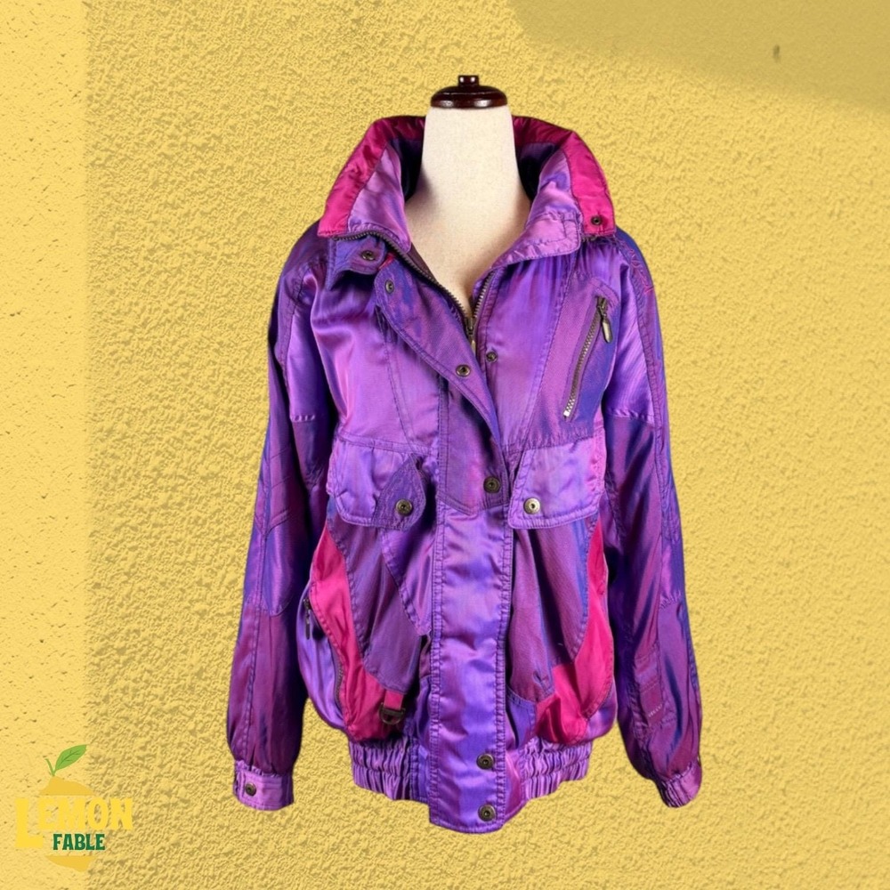 Vintage 90's Après Ski Gorpcore Snow Bunny Purple Snow Ski Coat Jacket Size 12